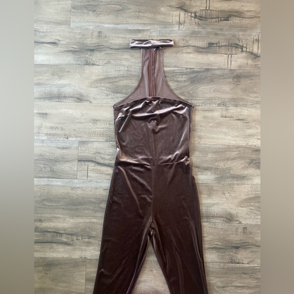 L.A. Baby Jumpsuit - Coco Suede One Piece Fashion Sleeve Less Attached Choker - Picture 6 of 11